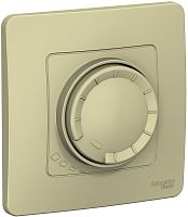 Светорегулятор поворотно-нажимной с рамкой Systeme Electric Blanca 5-400Вт бежевый картинка